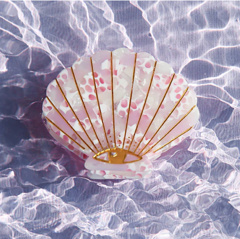 Kingston Shell Claw Clip in Pink Speckled