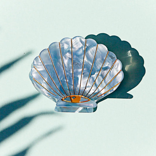 Kingston Shell Claw Clip in Lilac pearl