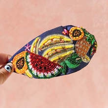 Kingston Fruit Salad Beaded Headband - Navy